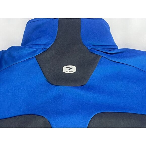 MENS SUGOI CYCLING BLUE GRAY LONG SLEEVE FULL ZIP KNIT BIKING JACKET SIZE XL - Picture 9 of 11
